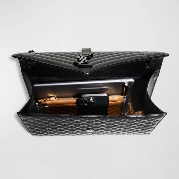 NWT MSRP $3,300 YSL SAINT LAURENT Large TriQuilted Matelasse Grain de Poudre - Picture 5 of 14